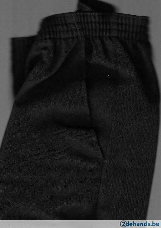 Broek - recht model - antracietgrijs polyester, Ophalen of Verzenden, Gedragen, Maat 46/48 (XL) of groter, Zwart