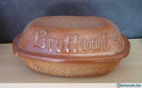 Opbergpot voor brood Brottopf Broodtrommel Terracotta, Maison & Meubles, Cuisine| Tupperware, Utilisé, Enlèvement ou Envoi