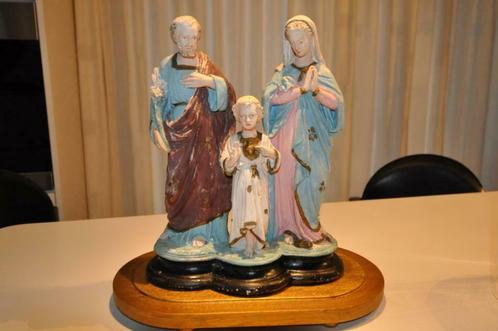 Heilige Familie onder glazen stolp - antiek, Antiquités & Art, Curiosités & Brocante, Enlèvement