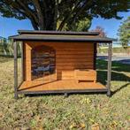 Niche XXL avec terrasse couvert niche xxl abri chien cabane, Envoi, Neuf