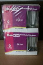 Nieuw in folie : Ijscoupe milkshake glas Uniglass Marokko, Glas of Glazen, Nieuw, Ophalen of Verzenden, Glas