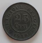 Belgium 1916 - 25 Ct Zink/Duitse bezetting/Albert I - Pr, Postzegels en Munten, Munten | België, Losse munt, Verzenden