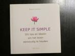 Boekje "Keep it simple", Comme neuf, Karen Levine, Enlèvement ou Envoi