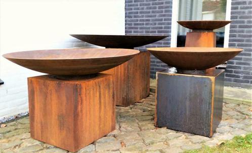 Cortenstaal,vuurschaal,haard,barbecue,buitenvuurvuur,schalen, Tuin en Terras, Houtskoolbarbecues, Nieuw, Met accessoires, Ophalen of Verzenden