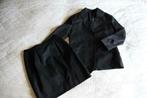 Tailleur noir avec jupe et fantaisie sur la veste, Taille: 4, Vêtements | Femmes, Comme neuf, MET, Noir, Taille 38/40 (M)