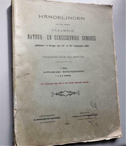 Tekst Natuur- en geneeskundig Congres 1907, Boeken, Wetenschap, Ophalen of Verzenden