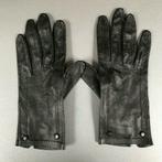 Paar zwarte vintage leren handschoenen, Kleding | Dames, Mutsen, Sjaals en Handschoenen, Sans marque, Ophalen of Verzenden, Gedragen
