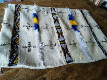 Oreiller marocain Handira berbère kilim kilim, Enlèvement ou Envoi, Comme neuf, Autres couleurs, Rectangulaire
