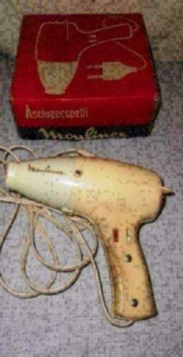 Sèche-cheveux électrique rétro Moulinex - 130 Volt, Enlèvement ou Envoi, Soins personnels