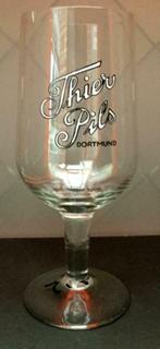 bier glas Thier Pils  email Dortmund op voet Abts Korbeek-Lo, Ophalen of Verzenden, Zo goed als nieuw, Bierglas