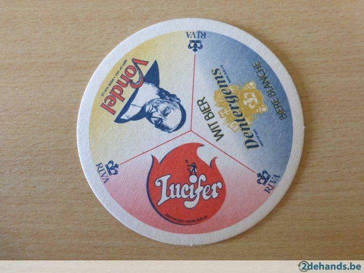 4 bierviltjes brouwerij Riva, Collections, Marques de bière, Utilisé, Enlèvement ou Envoi