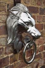 Grande tête de lion en fonte d'aluminium(frappe porte,bouche, Autres types, Enlèvement ou Envoi, Neuf