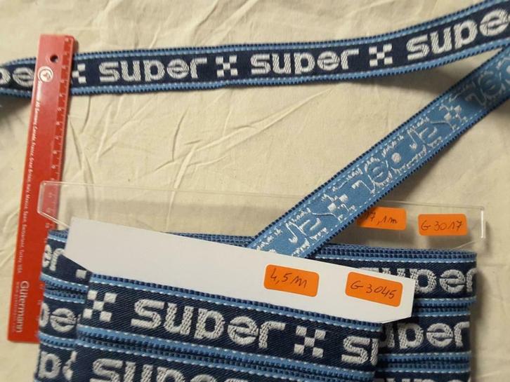 lint - dikke denim vlecht 30 mm super witte tekst... G3017, Hobby en Vrije tijd, Naaien en Fournituren, Nieuw, Ophalen of Verzenden