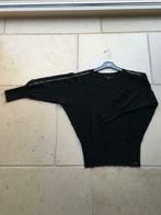 Zwart dames pulletje met bredere mouwen en glitter, Medium, Kleding | Dames, Truien en Vesten, Maat 38/40 (M), Zwart, MET, Ophalen of Verzenden