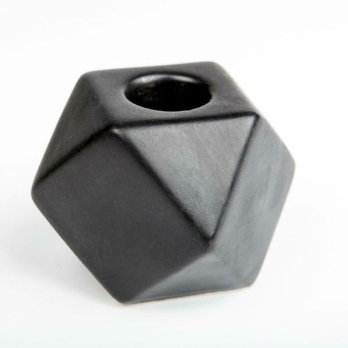 Bougeoir octogonal noir mat 5 cm - 15 pièces - table mariage, Maison & Meubles, Accessoires pour la Maison | Bougeoirs & Bougies