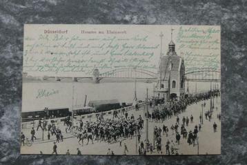 Postkaart 29/4/1905 Düsseldorf, huzaren, ruiters, Duitsland