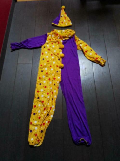 Costume de clown taille 140 avec chapeau, Enfants & Bébés, Costumes de carnaval & Déguisements, Utilisé, Garçon ou Fille, 134 à 140