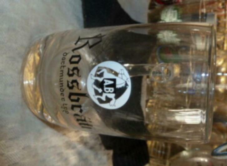 #B bier glas / pul ROSSBRÄU Dortmunder Typ Brij. Anglo Belge, Collections, Verres & Petits Verres, Neuf, Verre à bière, Enlèvement ou Envoi