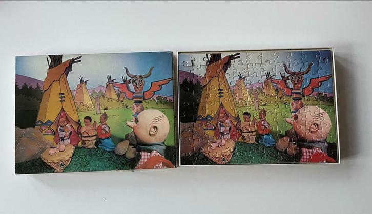 Suske en wiske puzzel clipper jaren 1970 soepoog, Verzamelen, Stripfiguren, Suske en Wiske, Ophalen of Verzenden