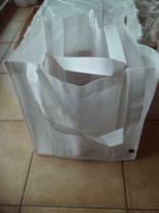 50 sacs cabas en tissu recyclable blanc, boucle de fermeture, Enlèvement, Stoffen draagtassen, Neuf