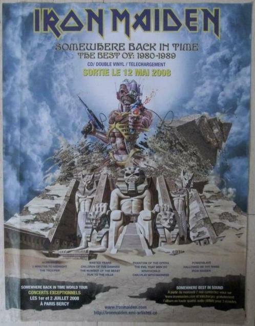 advertentie Iron Maiden - Somewhere Back In Time, Verzamelen, Muziek, Artiesten en Beroemdheden, Ophalen of Verzenden