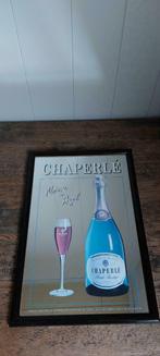Authentique miroir publicitaire Chaperlé Champagne, Rectangulaire, Envoi