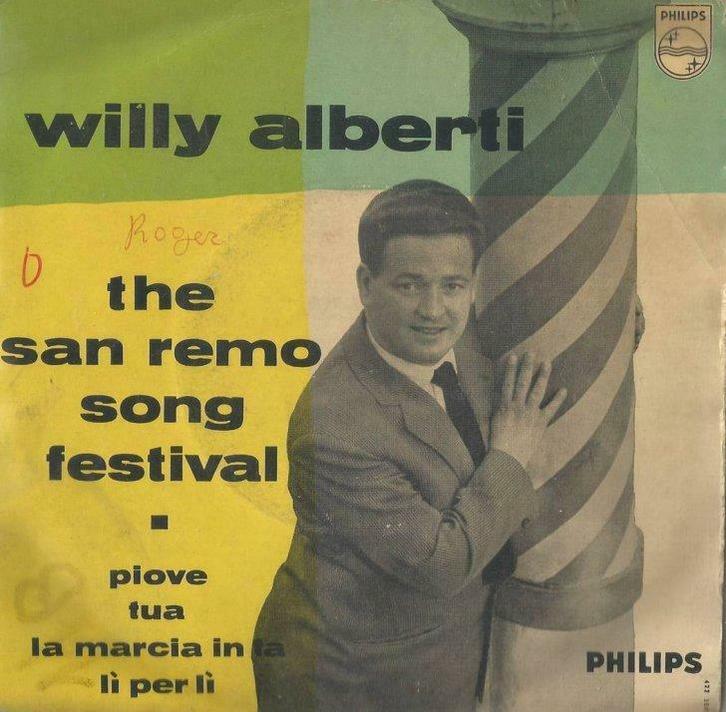 Willy Alberti – The San Remo Song Festival – Single - EP, Cd's en Dvd's, Vinyl | Nederlandstalig, Gebruikt, Ophalen of Verzenden
