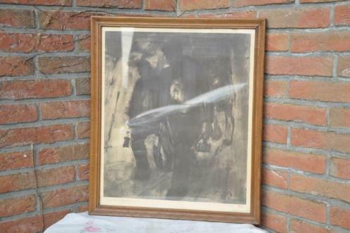 D gravure de marius carion "ouvrier de fond ", Antiek en Kunst, Kunst | Etsen en Gravures, Ophalen of Verzenden