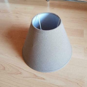 lampenkap taupe kleine fitting, Gebruikt, Bruin, Rond, Ophalen of Verzenden