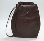 Longchamp très beau grand sac boule en cuir lisse brun foncé, Brun, Utilisé, Enlèvement ou Envoi
