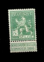 Postzegel van 5 cent van Belgie Leopold 2 van het jaar 1912,