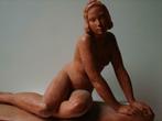 Maurice DE KORTE terre cuite art déco L nue assise baigneuse, Enlèvement