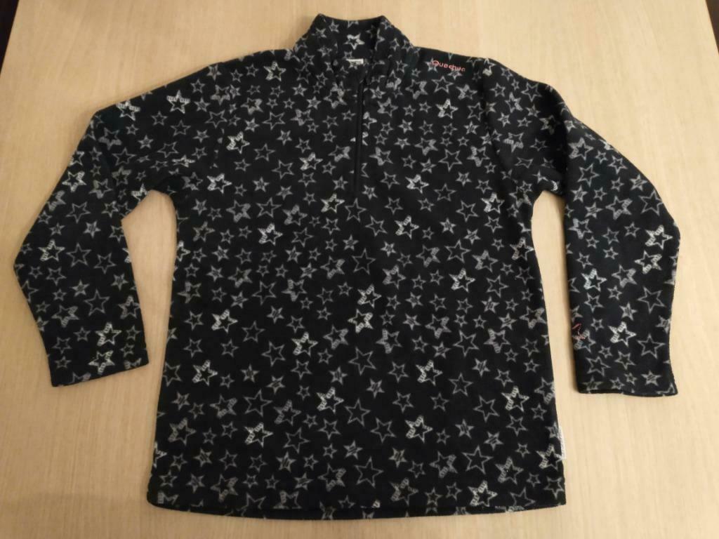 Fleece zwart met sterren - Quechua - maat 122, Kinderen en Baby's, Kinderkleding | Maat 122, Gebruikt, Quechua, Jongen of Meisje