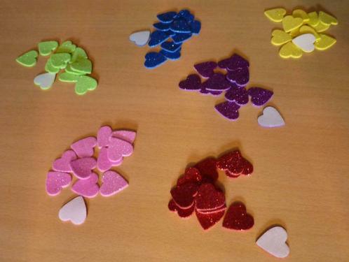 Set van 12 stickers Glinsterende harten NIEUW, Collections, Autocollants, Neuf, Enlèvement ou Envoi