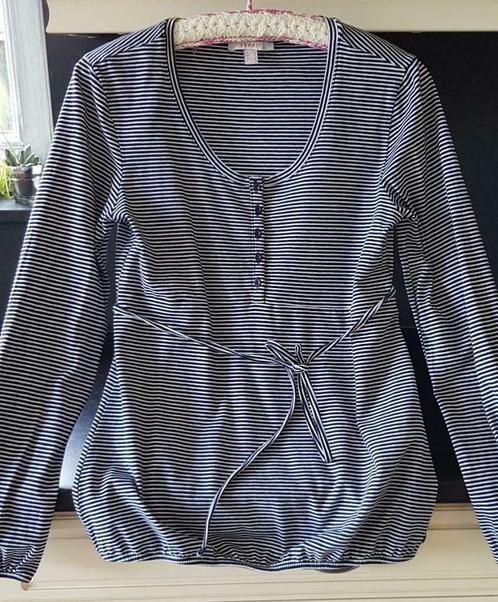 Esprit zwangerschaps longsleeve blauw-wit gestreept M, Kleding | Dames, Zwangerschapskleding, Zo goed als nieuw, Blouse of Tuniek