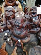 Bouddha rieur en bois de suar 30 cm plusieurs modèles, Maison & Meubles, Enlèvement ou Envoi