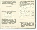 RP Leo Lambrechts  ere-schoolhoofd, Verzamelen, Bidprentjes en Rouwkaarten, Verzenden, Rouwkaart