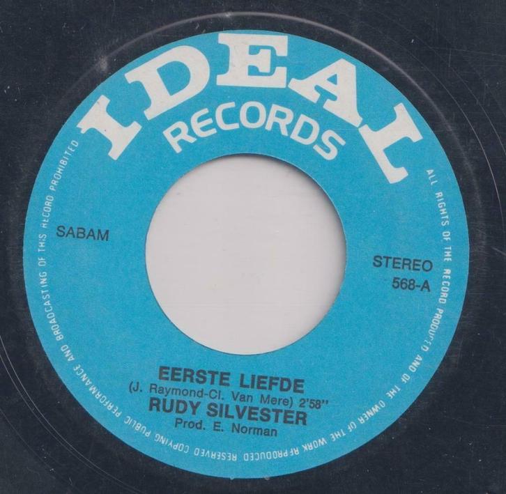 Rudy Silvester – Eerste liefde / In jouw hart - Single, Cd's en Dvd's, Vinyl Singles, Gebruikt, Single, Nederlandstalig, 7 inch
