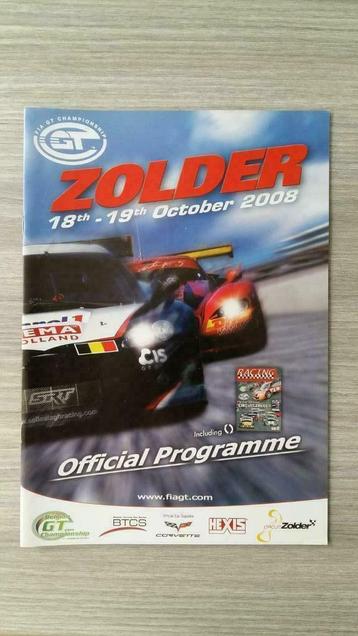 Fia GT Championship 2008 Circuit Zolder - Official Programme, Enlèvement ou Envoi, Comme neuf, Autres marques