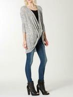 Pull chine torsade LABEL LAB M neuf Marble Twist Knit, Taille 38/40 (M), Envoi, Gris, Neuf