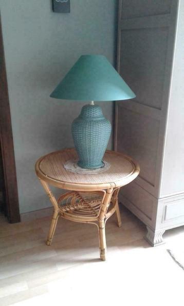 Table en rotin, Huis en Inrichting, Ophalen, Gebruikt, Rond, Overige materialen