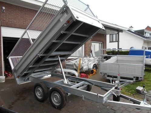 Remorque benne 2.50mx1.50m. avec grillage.