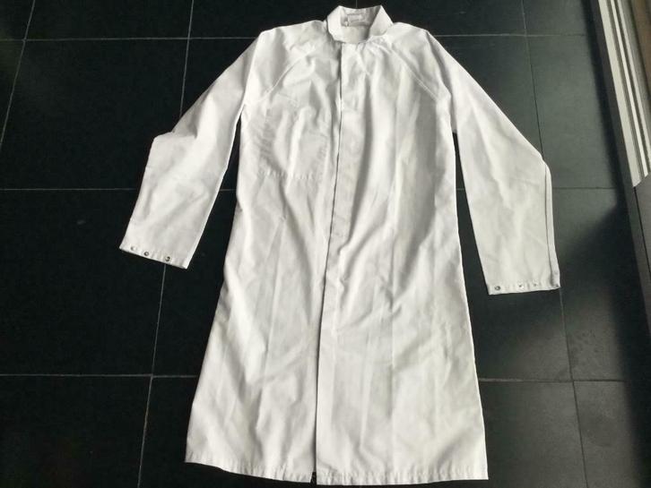 Witte katoenen schort mt. XS, Diversen, Verpleegmiddelen, Zo goed als nieuw, Ophalen of Verzenden