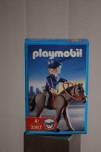 3167 - Playmobil - politieagent met paard, Comme neuf, Ensemble complet, Enlèvement ou Envoi