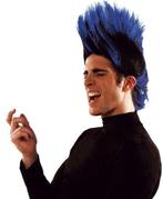 pruik cesar blauw punk one size, Ophalen of Verzenden, Nieuw