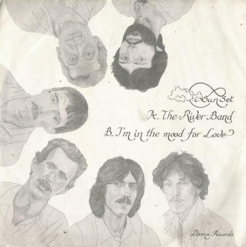 Sun Set – The River Band / I’m in the mood for love – Single, Cd's en Dvd's, Vinyl Singles, Gebruikt, Single, Pop, 7 inch, Ophalen of Verzenden