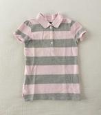 polo kraagje t-shirtje Gap S 116 122 roze grijs gestreept, Meisje, GAP, Gebruikt, Ophalen of Verzenden