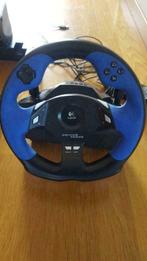 Logitech Driving/Force RacingWheel E-UC2: ZwartBlauw  15euro, Comme neuf, Enlèvement, Volant ou Pédales, PlayStation 2