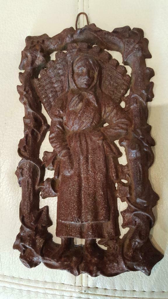 HOTTEUSE met kurk / GLANEUSE beeld in SOLID METAL -1,3 Kg, Verzamelen, Beelden en Beeldjes, Gebruikt, Mens, Ophalen of Verzenden