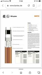 Bartec verwarmingskabel 23 meter, Doe-het-zelf en Bouw, Minder dan 30 cm, Overige typen, Nieuw, 150 cm of meer